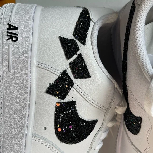 Shattered Glitter Swoosh AF1 - Picture 7 of 8